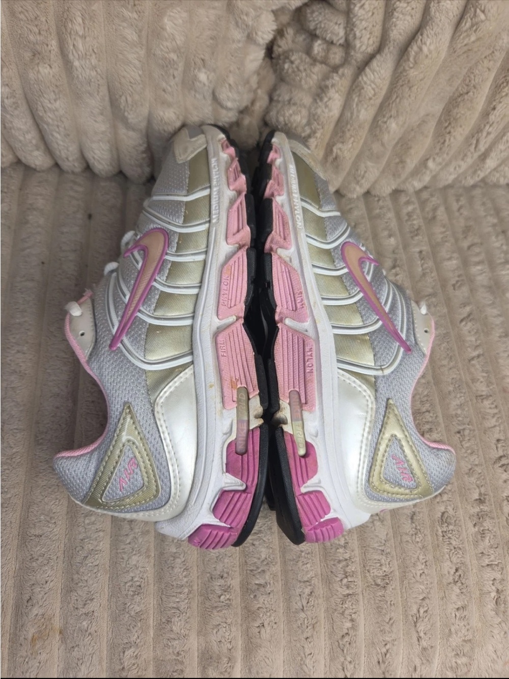 Nike Air Tri D Running Shoes Silver Pink Sneakers Women's Size 9 - Picture 6 of 10
